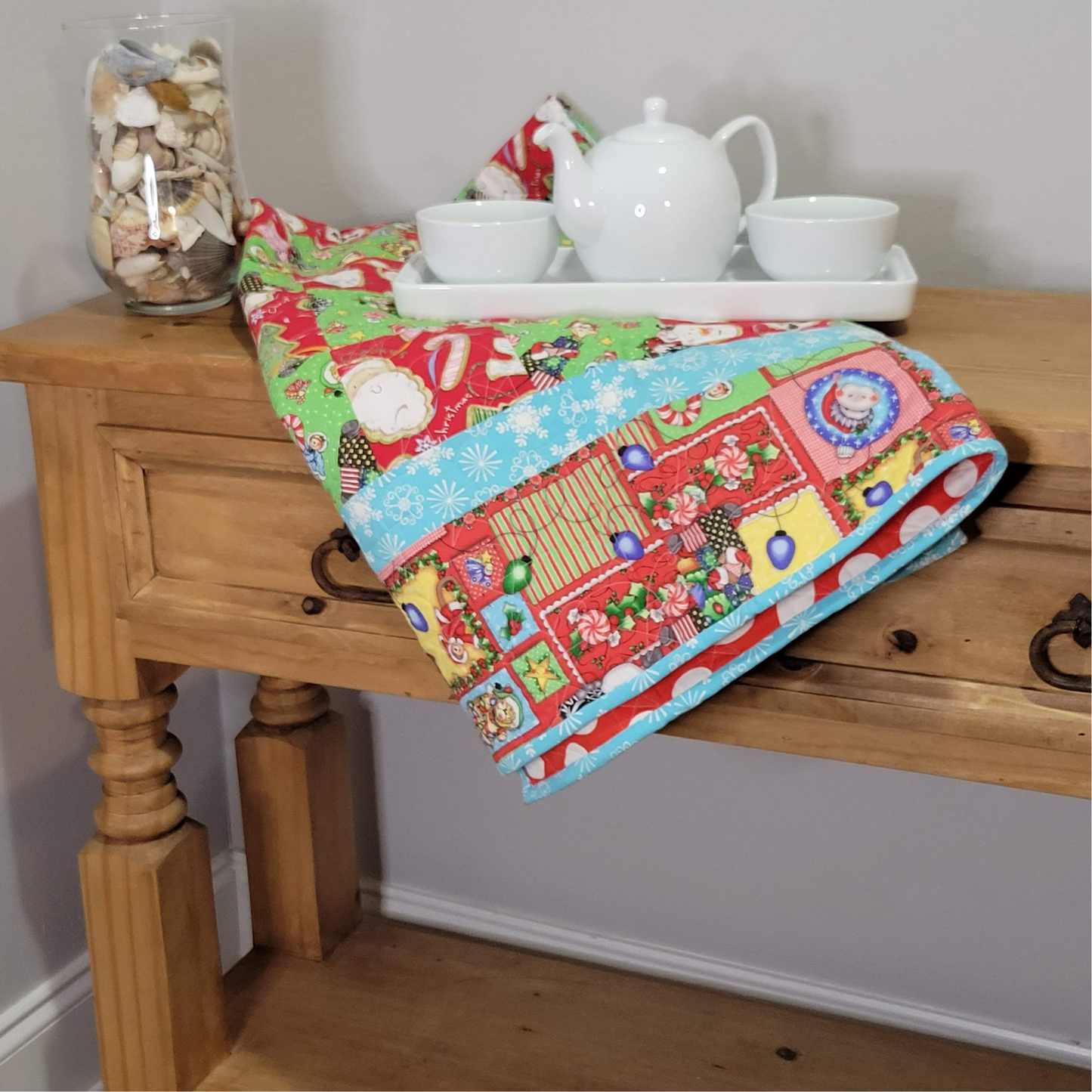 Zebra Christmas or Baby Quilt