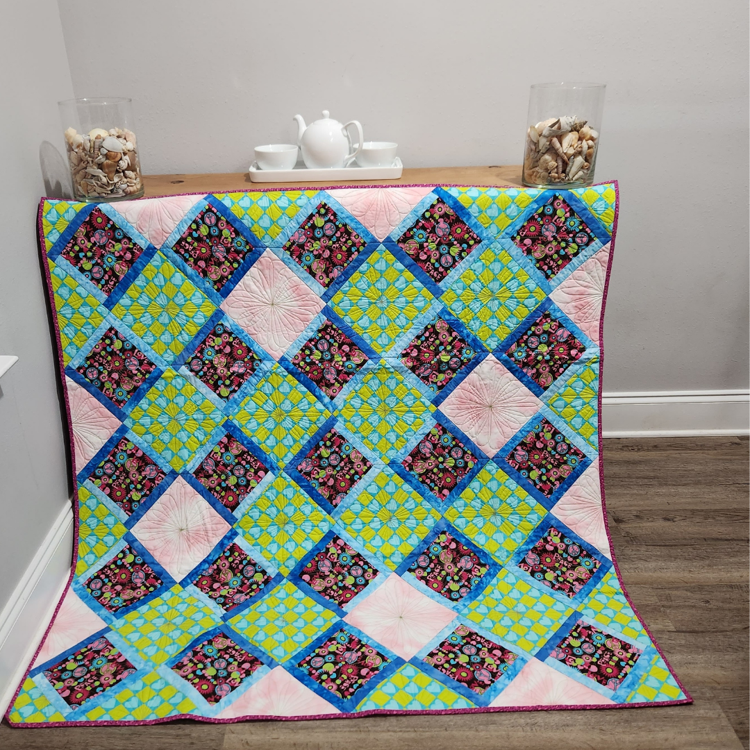 Hearts and Peace Small Quilt