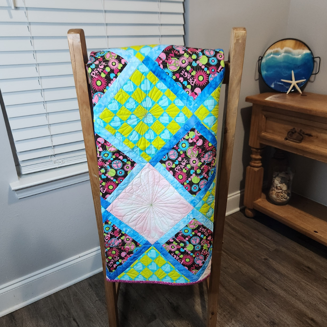 Hearts and Peace Small Quilt