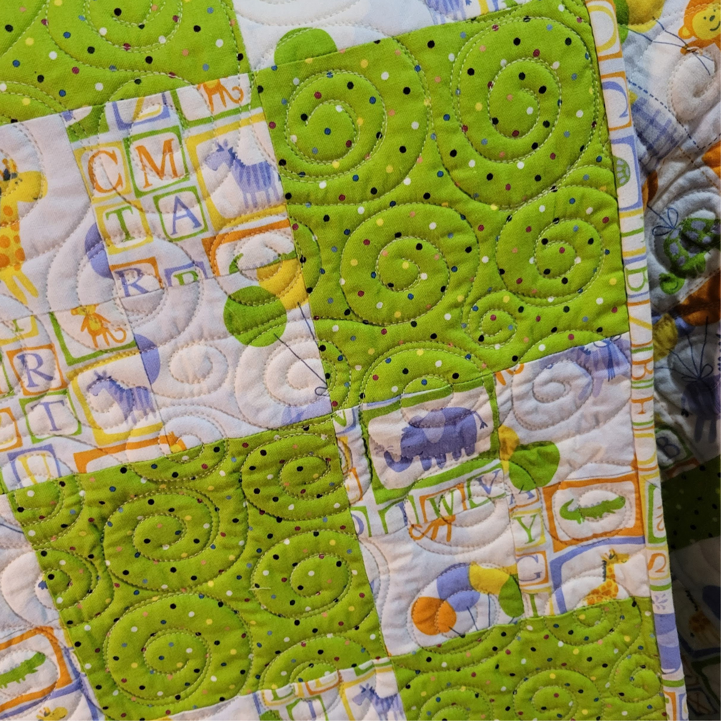 Circus Elephants Baby Quilt