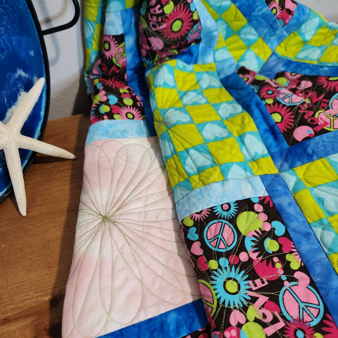 Hearts and Peace Small Quilt