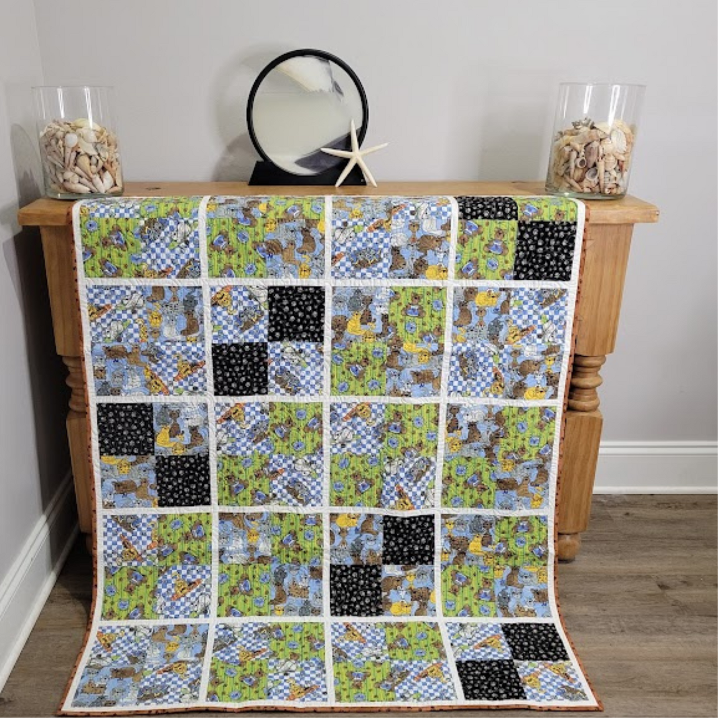 Playful and Colorful Cats Quilt or Wall Hanging