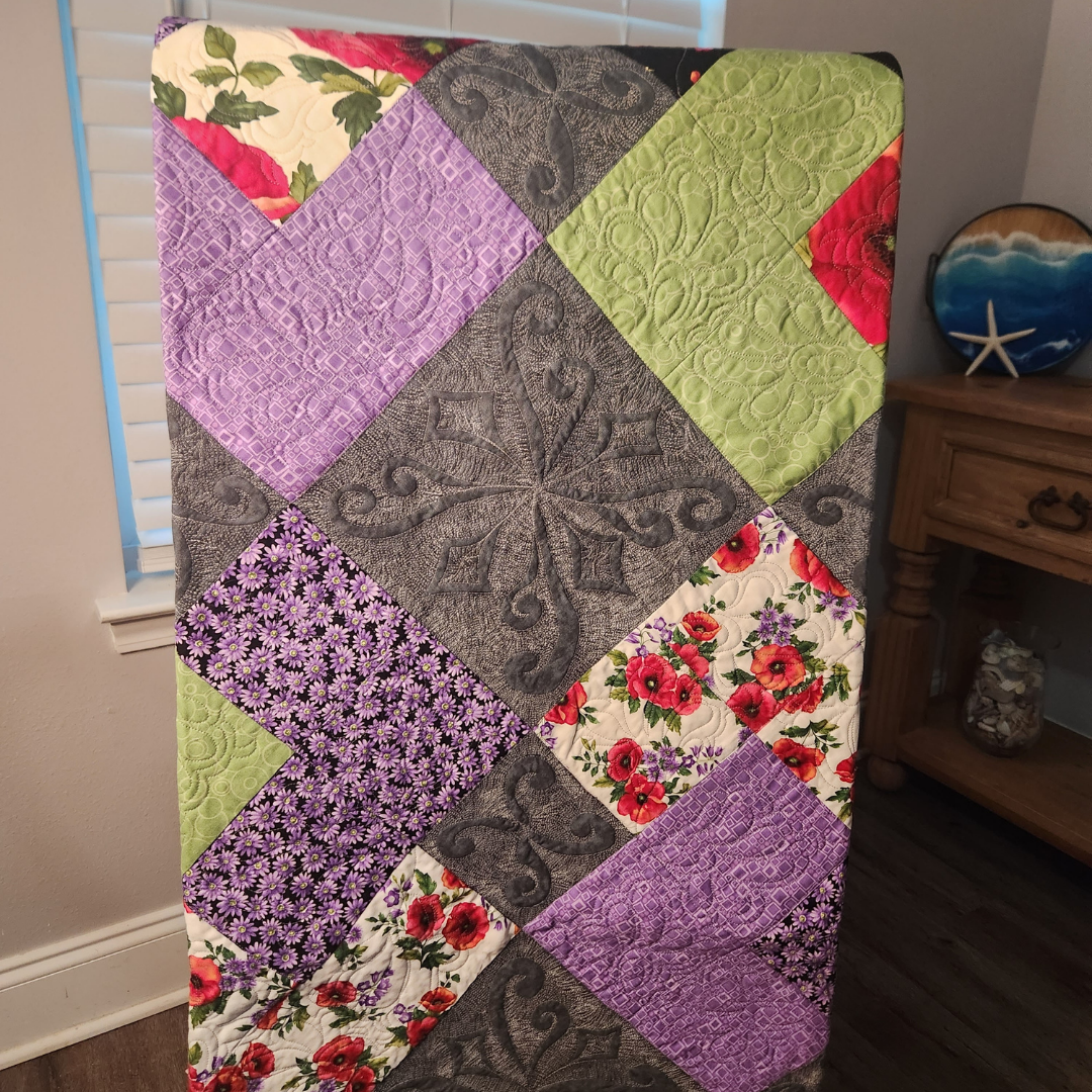 Thread Painting Deck of Cards Quilt