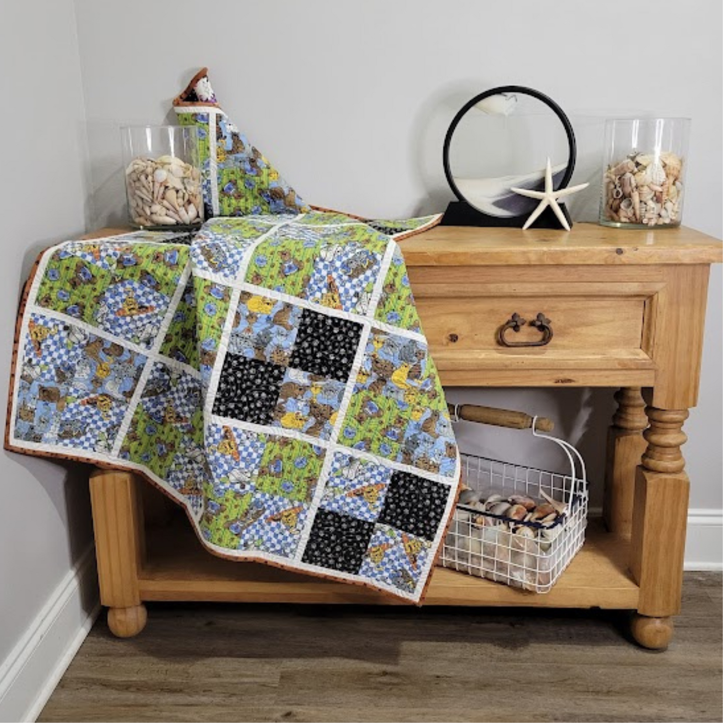 Playful and Colorful Cats Quilt or Wall Hanging