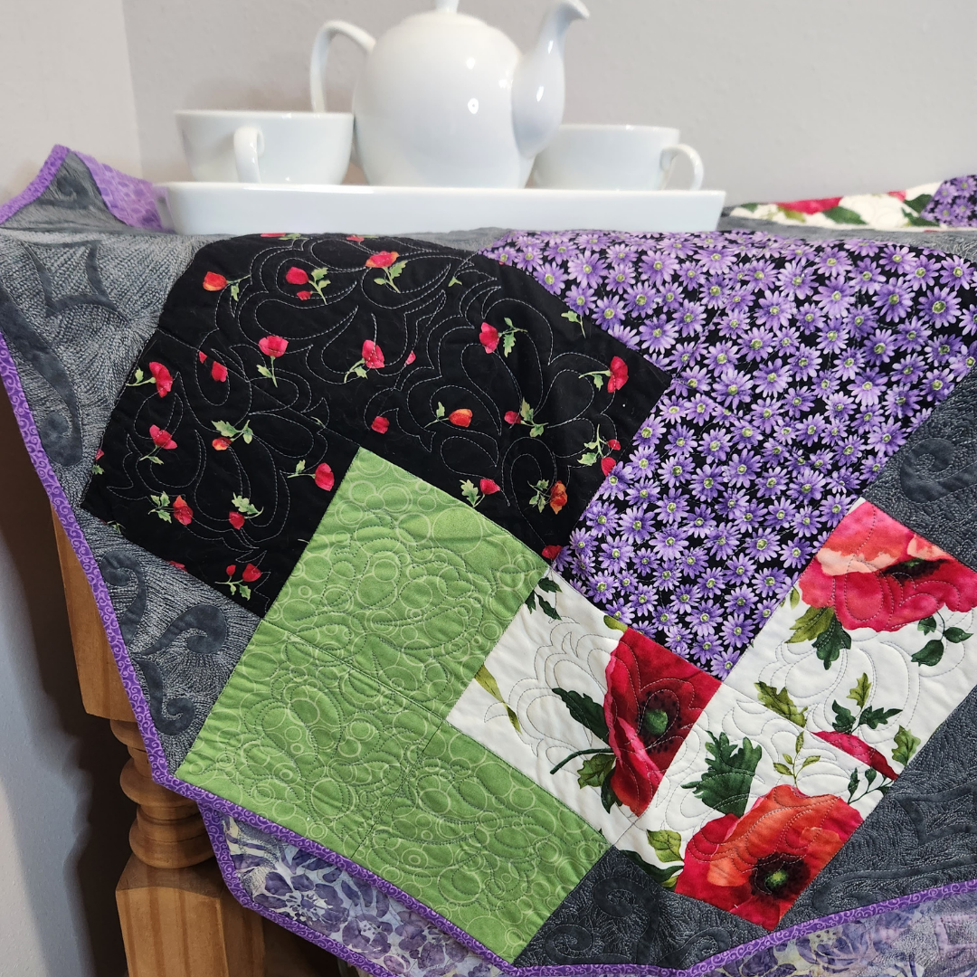 Thread Painting Deck of Cards Quilt