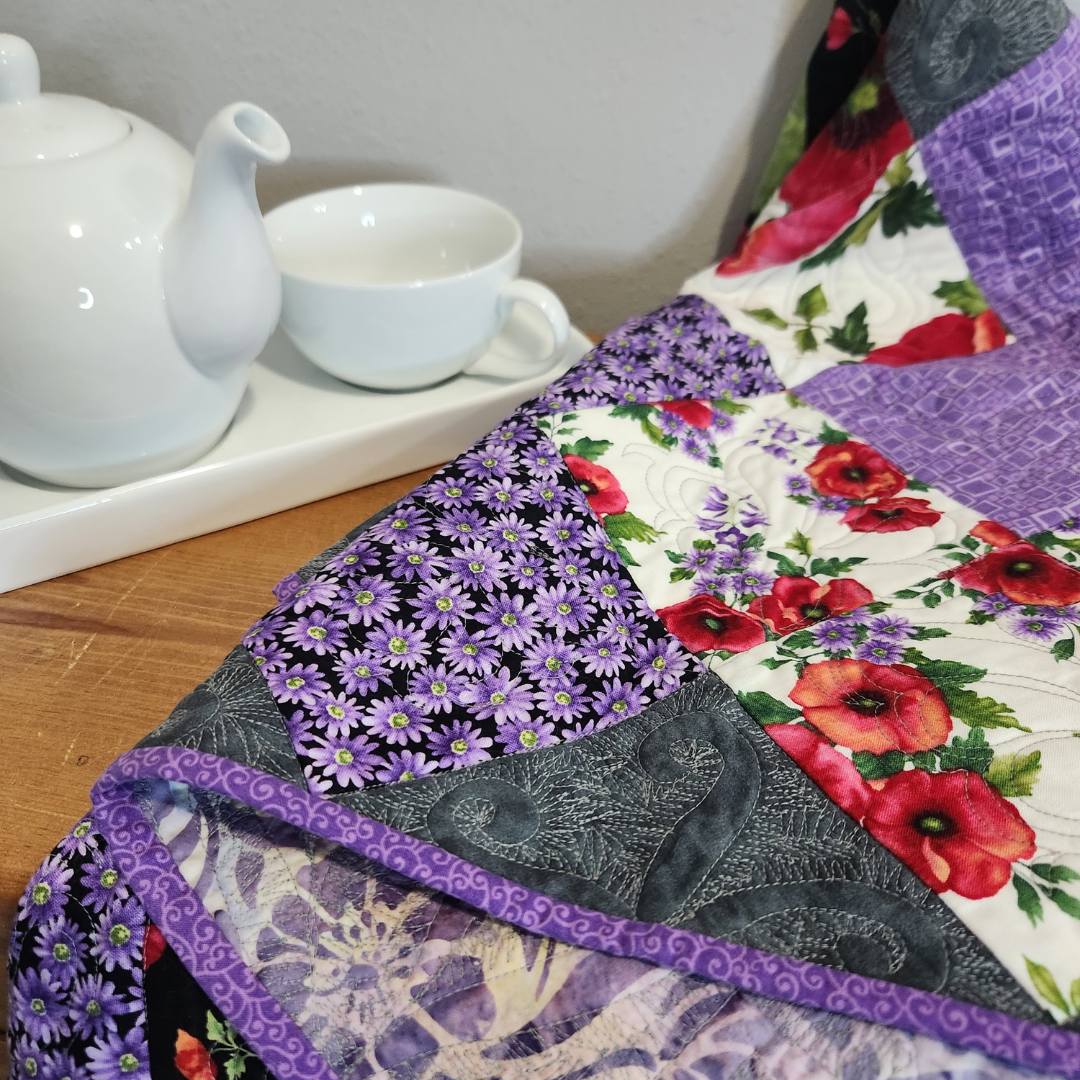 Thread Painting Deck of Cards Quilt