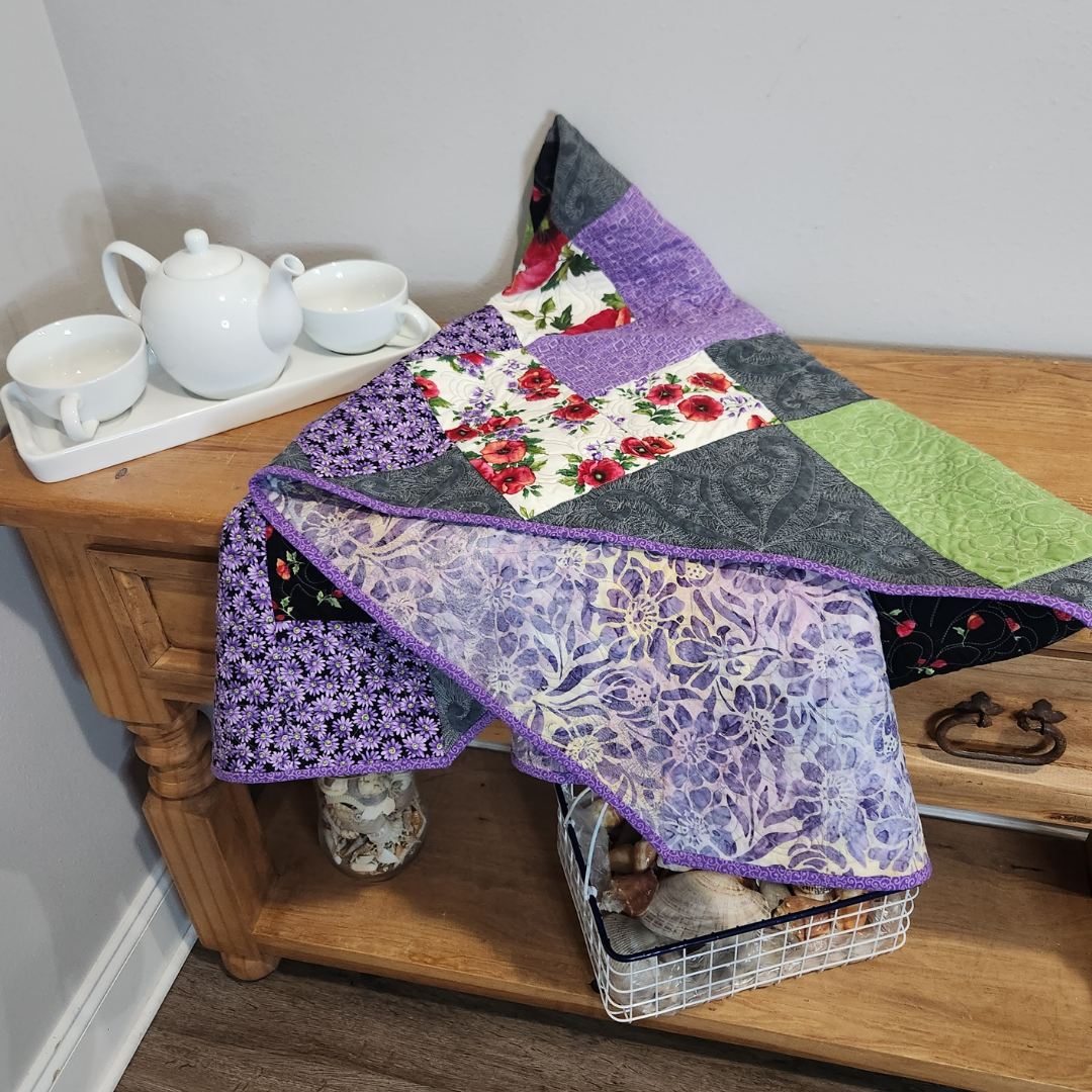 Thread Painting Deck of Cards Quilt