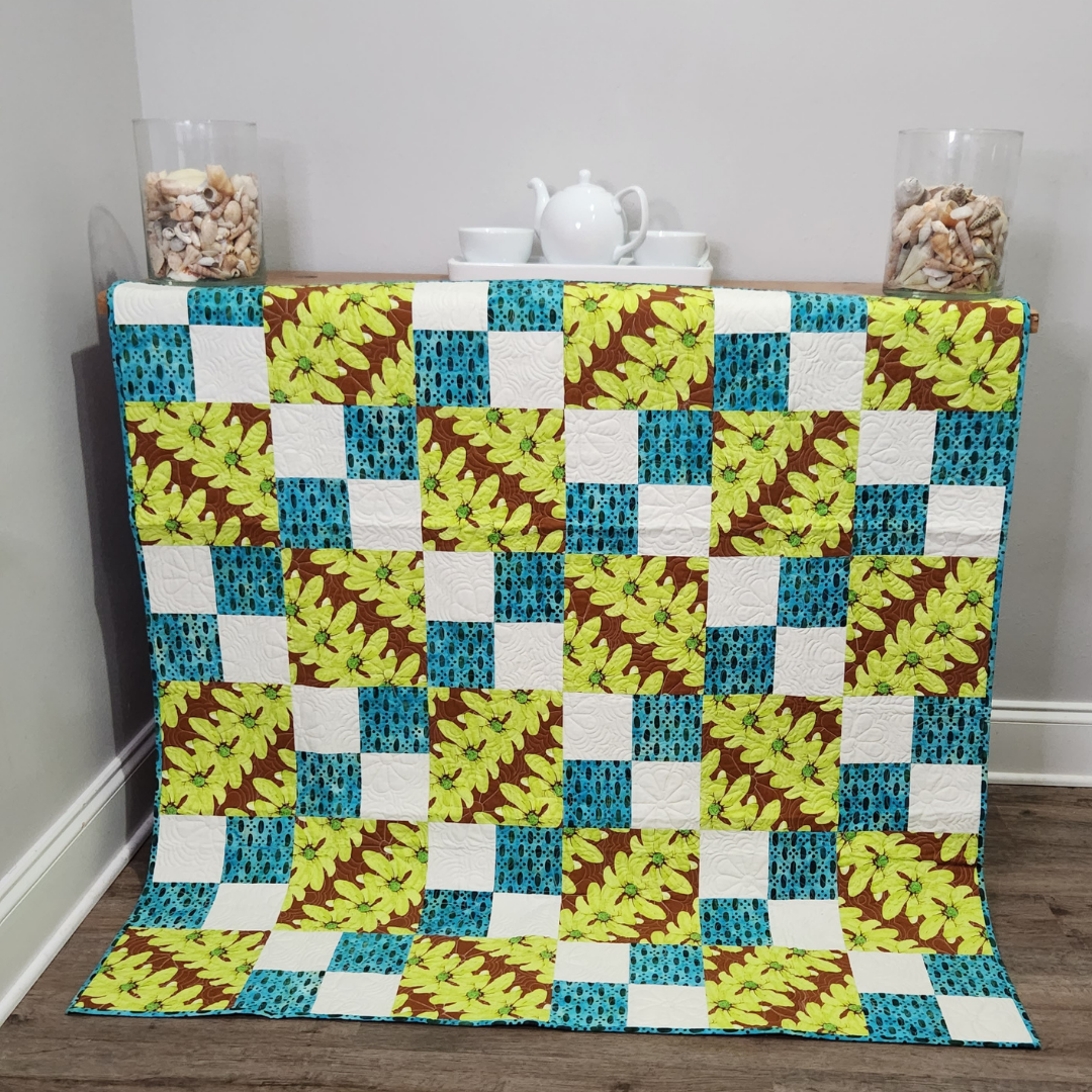 Vibrant Checkerboard Small Quilt