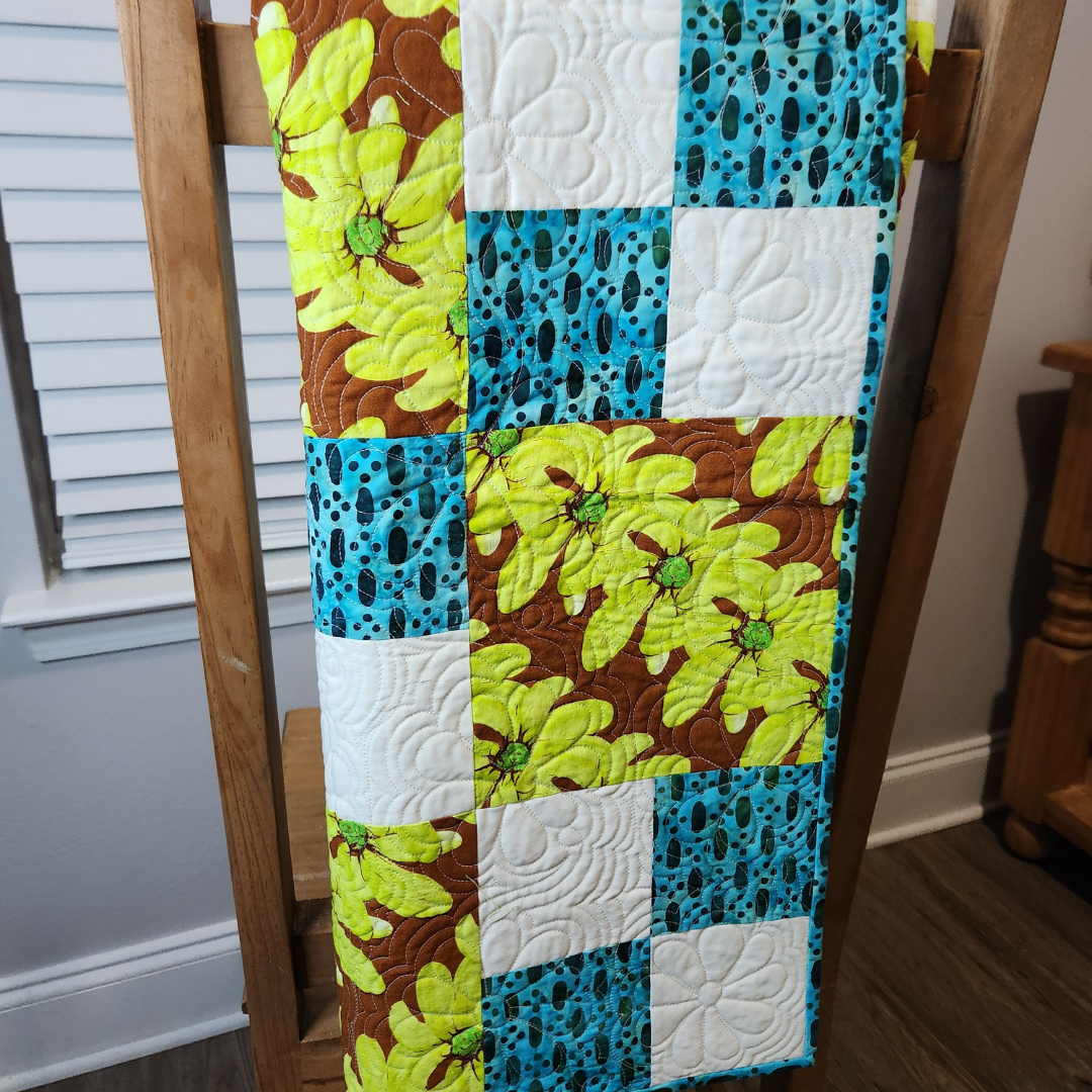 Vibrant Checkerboard Small Quilt