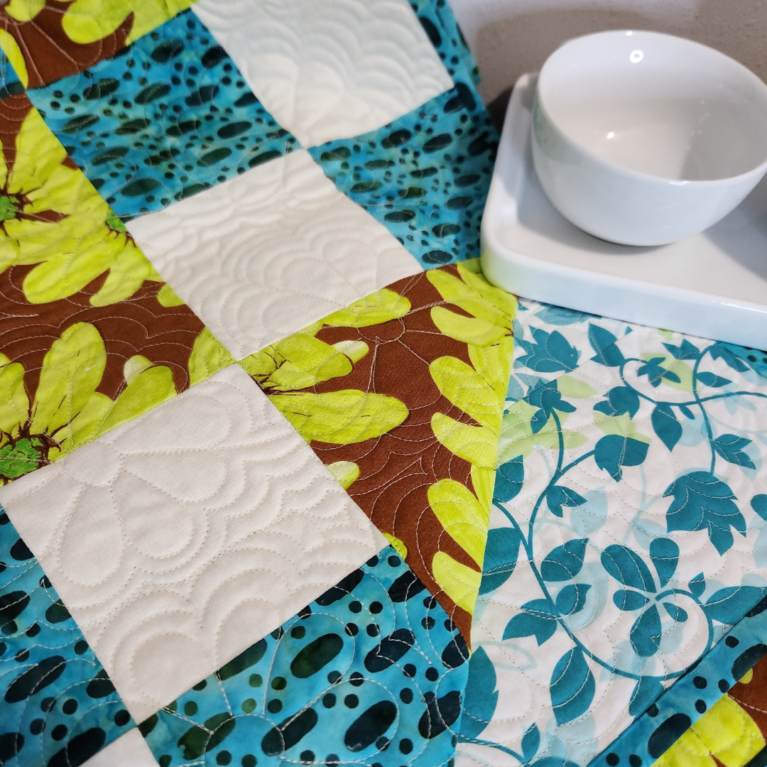 Vibrant Checkerboard Small Quilt