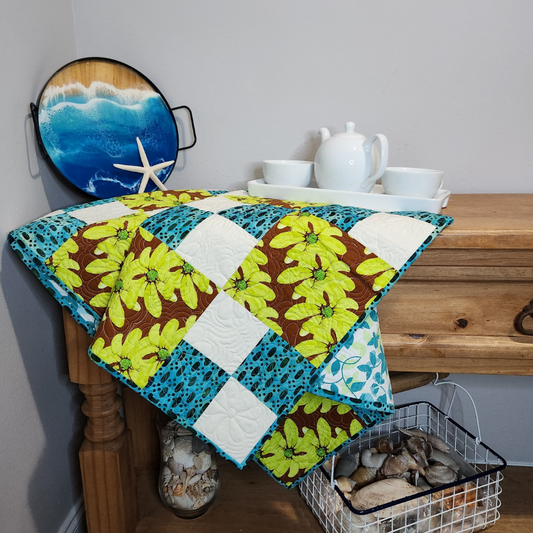Vibrant Checkerboard Small Quilt