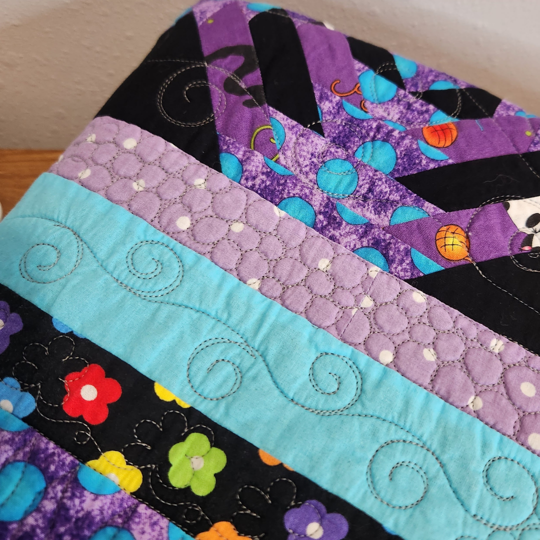 Colorful Pineapple Block Quilt