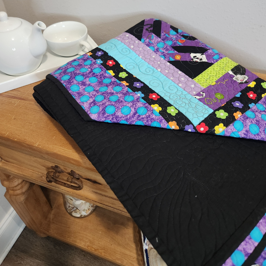 Colorful Pineapple Block Quilt