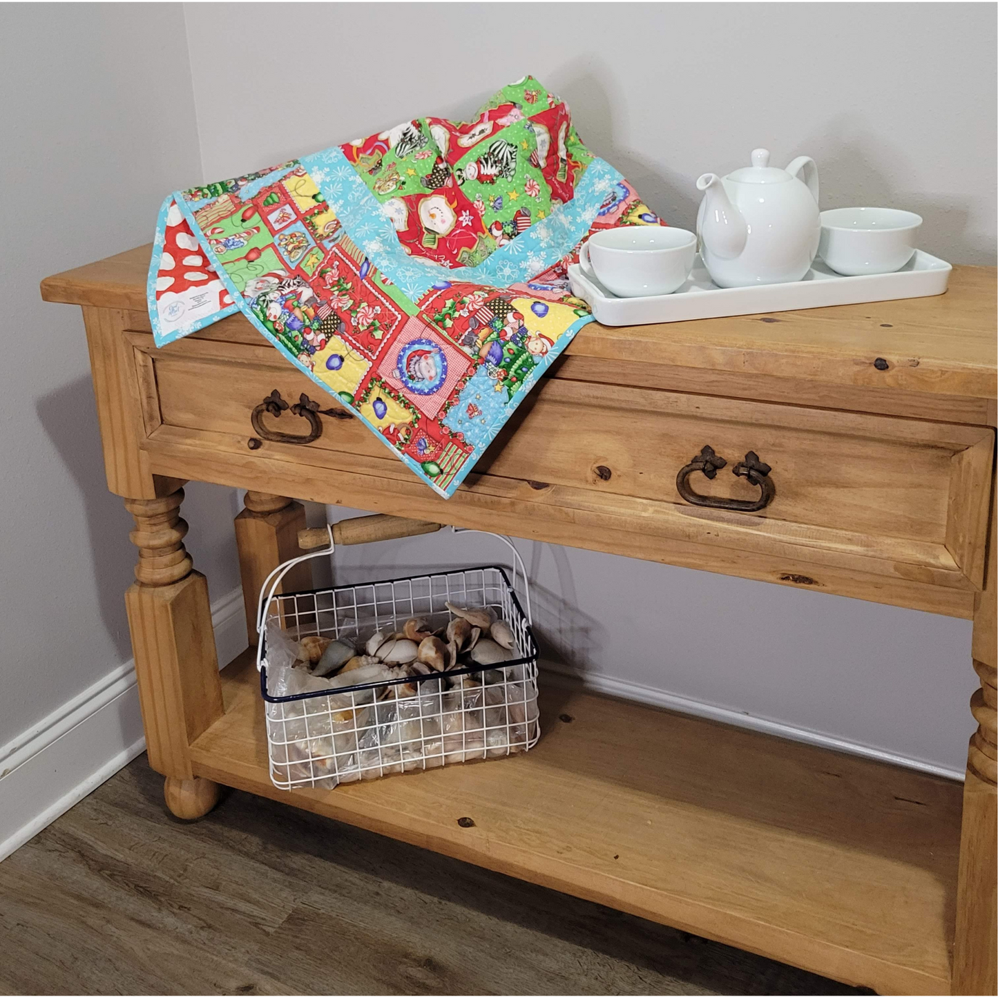 Zebra Christmas or Baby Quilt