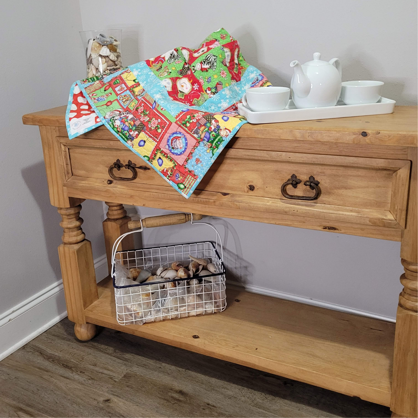 Zebra Christmas or Baby Quilt