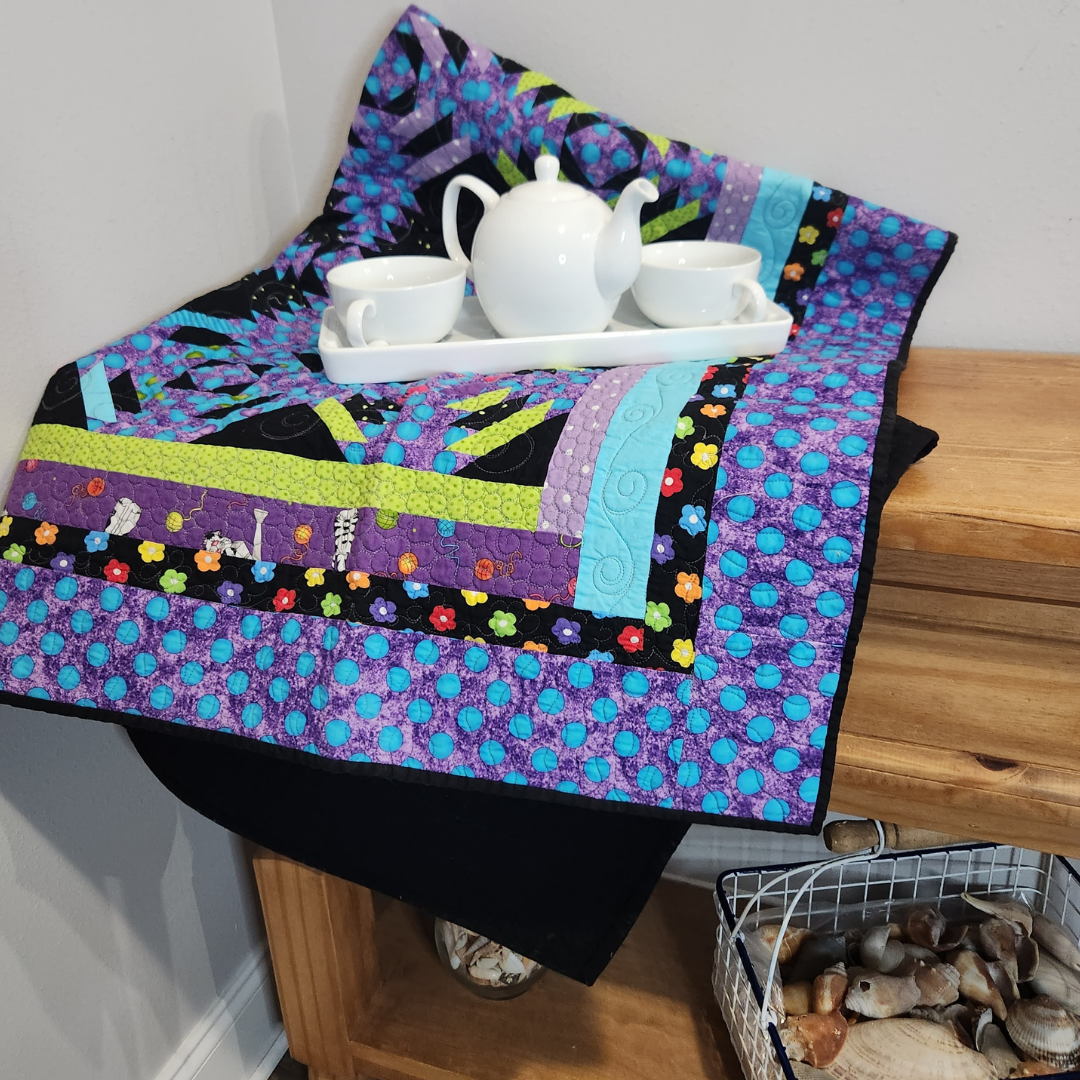 Colorful Pineapple Block Quilt