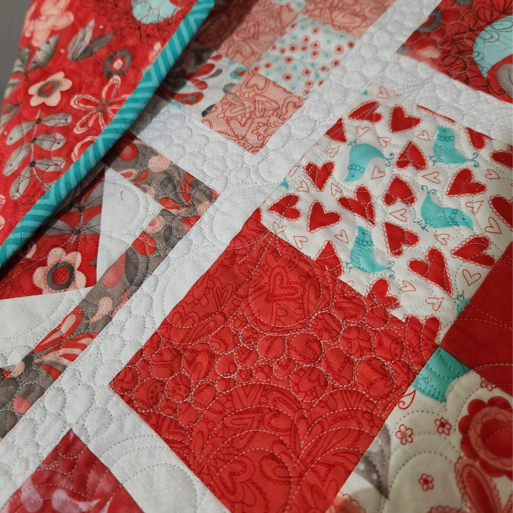 Lovebirds & Flying Geese Quilt