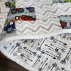Dump Truck Flannel Quilt