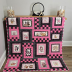 Pink Polka Dot Cats Wall Hanging