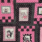 Pink Polka Dot Cats Wall Hanging