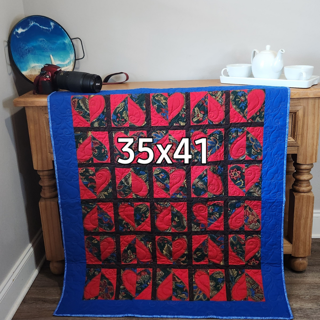 Small Handmade Heart Quilt