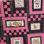Pink Polka Dot Cats Wall Hanging
