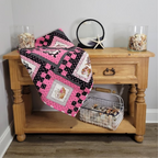Pink Polka Dot Cats Wall Hanging