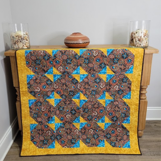 Wall Hanging of Turquoise Indian Jewelry Fabrics