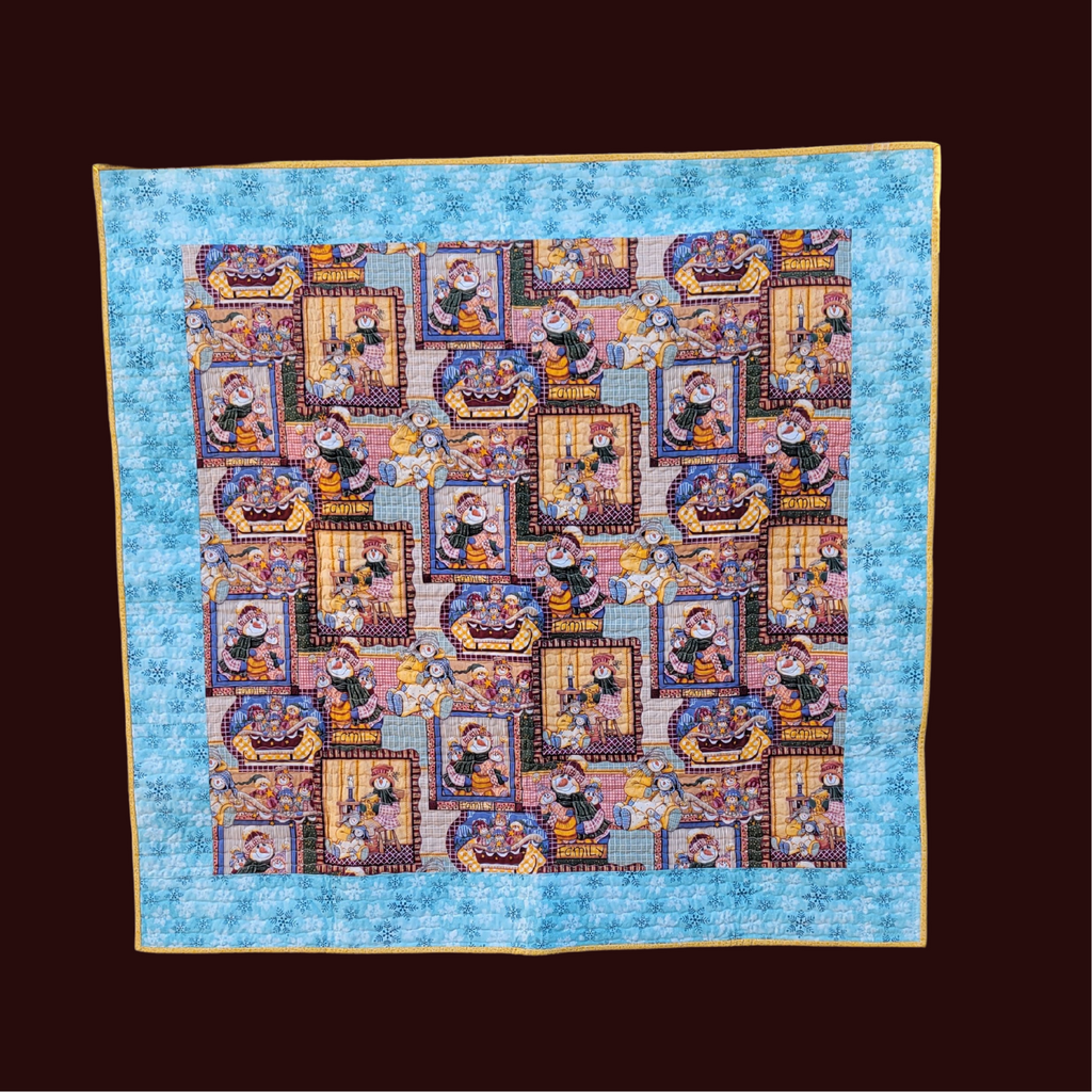 Colorful Christmas Snowmen Quilt