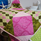 Pink & Green Argyle Quilt