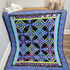 Colorful Pineapple Block Quilt