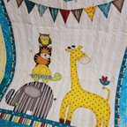 Giraffes and Elephants Baby Quilt